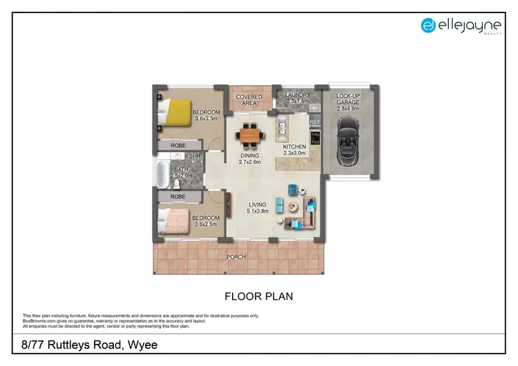 Floorplan of Homely townhouse listing, 8/77 Ruttleys Road, Wyee NSW 2259