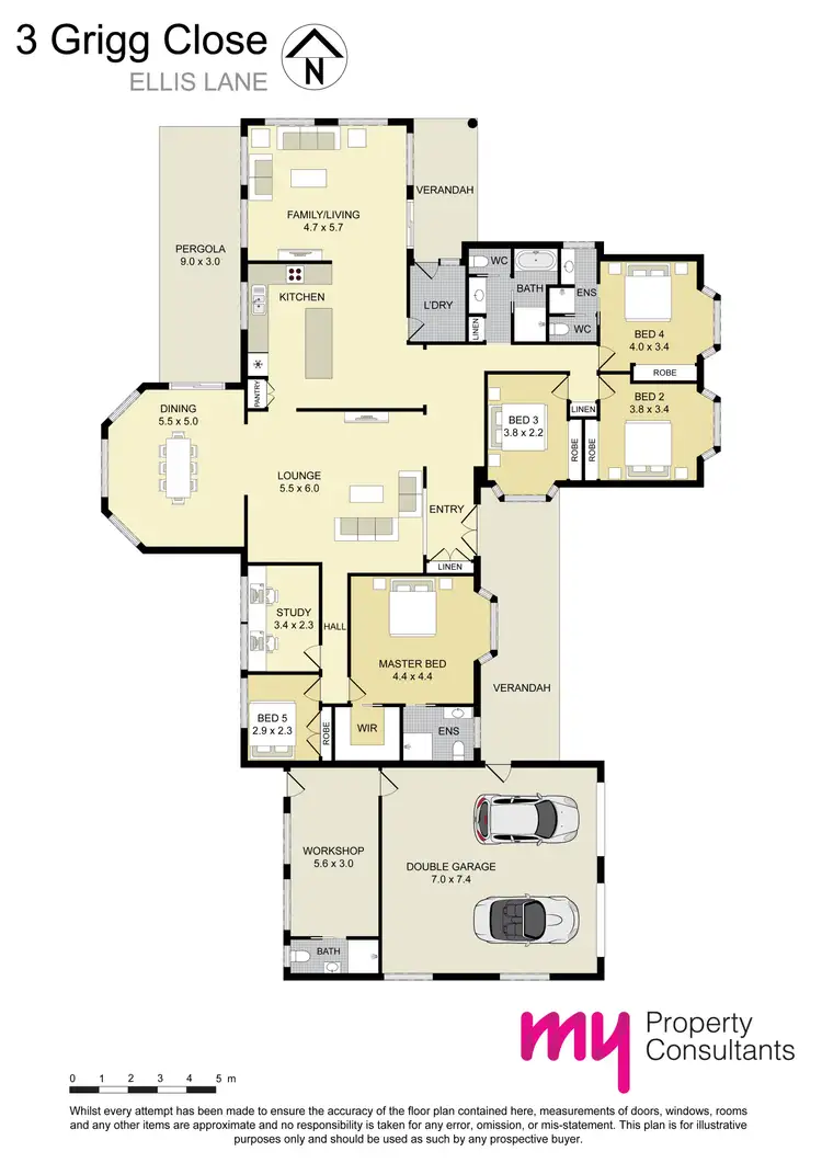Floorplan of Homely house listing, 3 Grigg Close, Ellis Lane NSW 2570