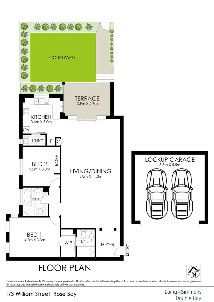 Floorplan of Homely apartment listing, 1/3-7 William Street, Rose Bay NSW 2029