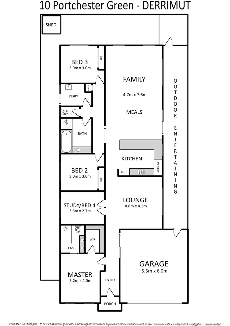 Floorplan of Homely house listing, 10 Portchester Green, Derrimut VIC 3026
