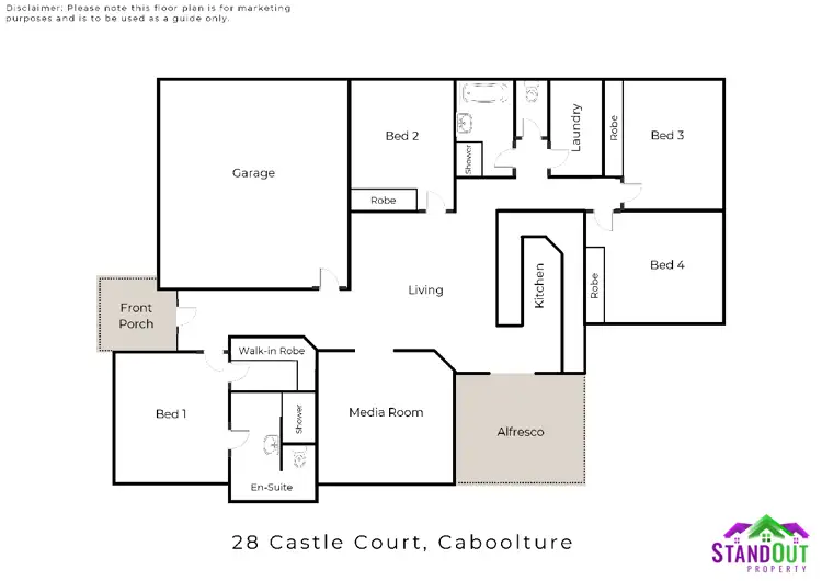 Floorplan of Homely house listing, 28 Castle Court, Caboolture QLD 4510