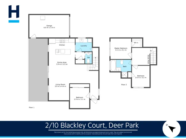 Floorplan of Homely house listing, 2/10 Blackley Court, Deer Park VIC 3023