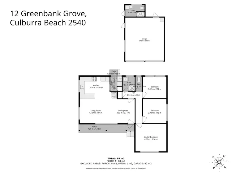 Floorplan of Homely house listing, 12 Greenbank Grove, Culburra Beach NSW 2540