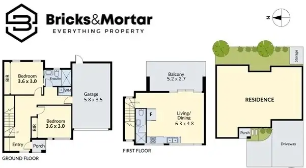 Floorplan of Homely townhouse listing, 3/116 Normanby Avenue, Thornbury VIC 3071