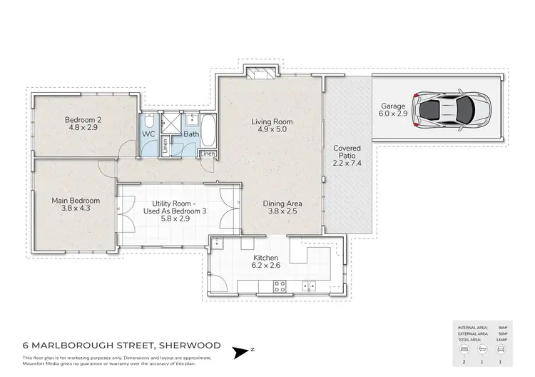 Floorplan of Homely house listing, 6 Marlborough Street, Sherwood QLD 4075
