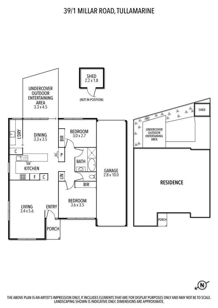 Floorplan of Homely unit listing, 39/1 Millar Road, Tullamarine VIC 3043