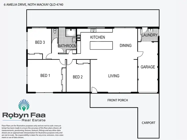 Floorplan of Homely house listing, 6 Amelia Drive, North Mackay QLD 4740