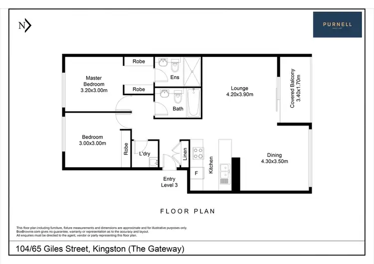 Floorplan of Homely apartment listing, 104/65 Giles Street, Kingston ACT 2604