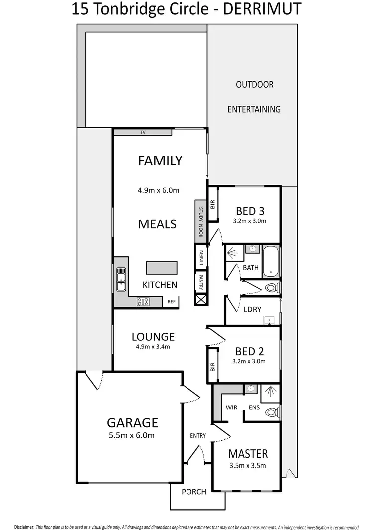 Floorplan of Homely house listing, 15 Tonbridge Circle, Derrimut VIC 3026