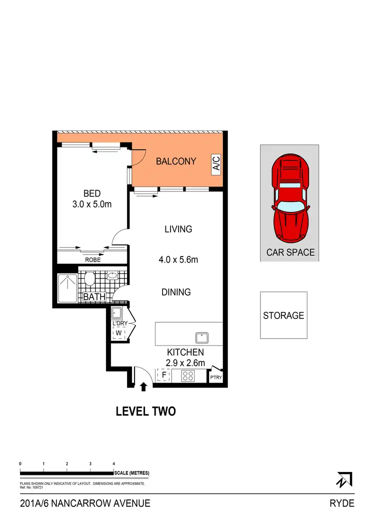 Floorplan of Homely apartment listing, A201/6 Nancarrow Avenue, Ryde NSW 2112