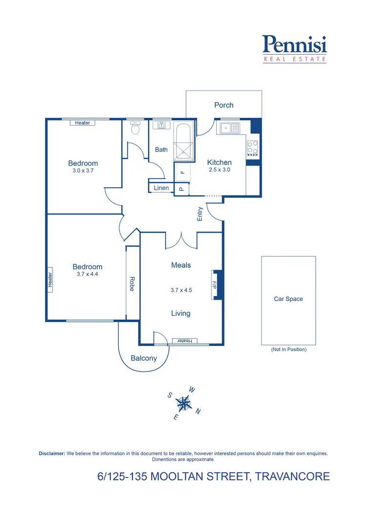 Floorplan of Homely apartment listing, 6/125 Mooltan Street, Travancore VIC 3032