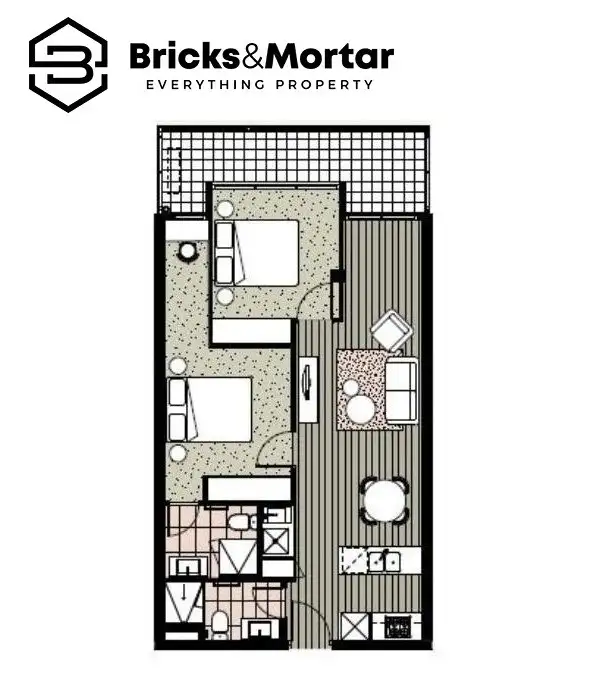 Floorplan of Homely apartment listing, 739/18 Albert Street, Footscray VIC 3011