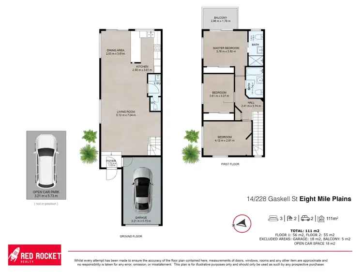 Floorplan of Homely townhouse listing, 14/228 Gaskell Street, Eight Mile Plains QLD 4113