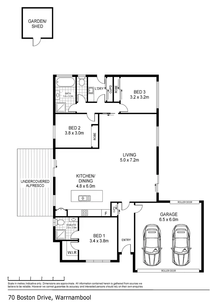 Floorplan of Homely house listing, 70 Boston Drive, Warrnambool VIC 3280