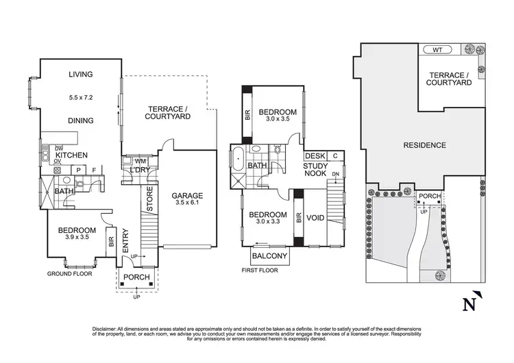 Floorplan of Homely townhouse listing, 1/15 Duffy Street, Essendon North VIC 3041
