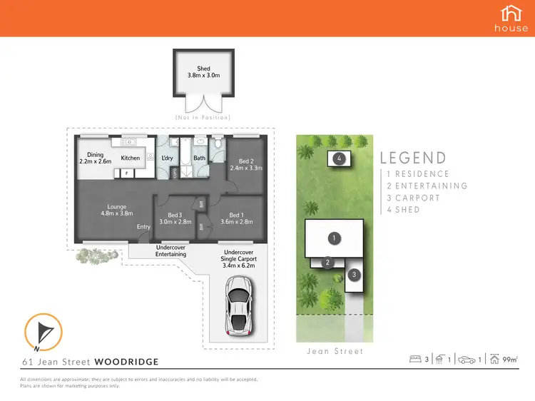 Floorplan of Homely house listing, 61 Jean Street, Woodridge QLD 4114