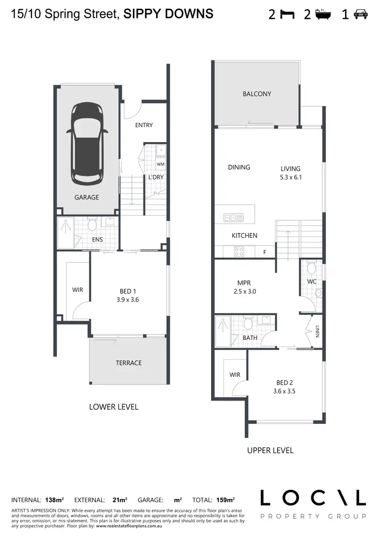 Floorplan of Homely unit listing, 15/10 Spring Street, Sippy Downs QLD 4556