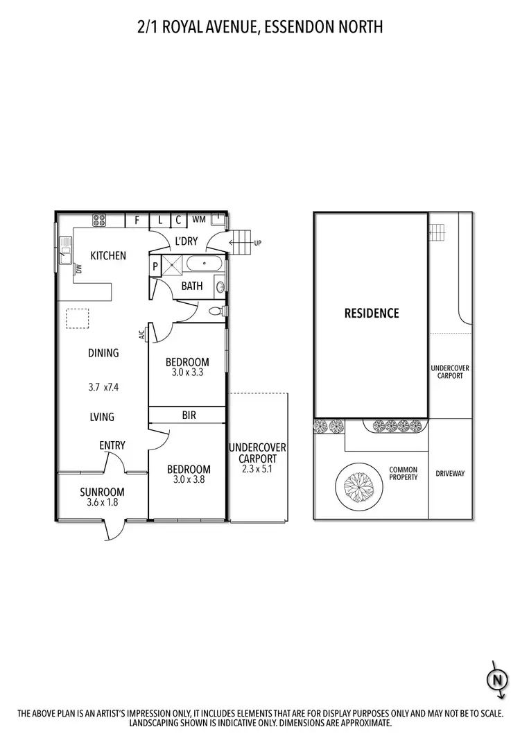 Floorplan of Homely unit listing, 2/1 Royal Avenue, Essendon North VIC 3041
