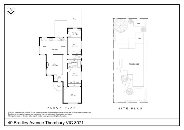 Floorplan of Homely house listing, 49 Bradley Avenue, Thornbury VIC 3071