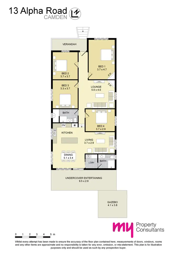Floorplan of Homely house listing, 13 Alpha Road, Camden NSW 2570