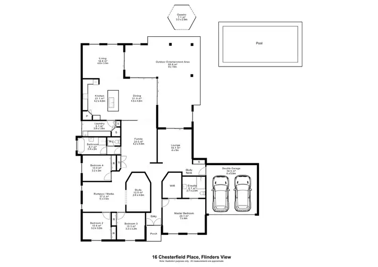 Floorplan of Homely house listing, 16 Chesterfield Place, Flinders View QLD 4305