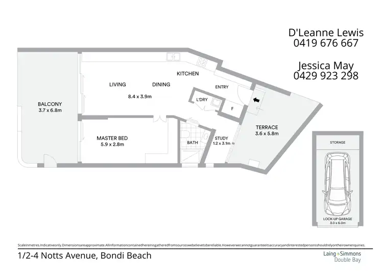 Floorplan of Homely apartment listing, Apartment 1, 2-4 Notts Avenue, Bondi Beach NSW 2026