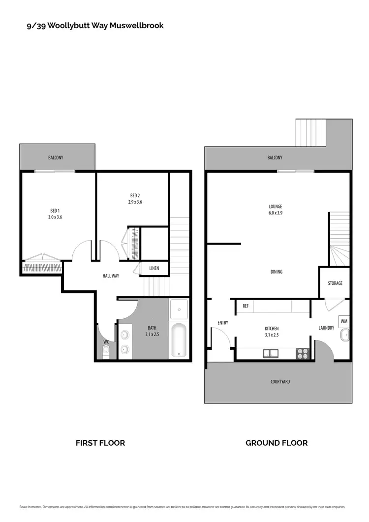 Floorplan of Homely townhouse listing, 9/39 Woollybutt Way, Muswellbrook NSW 2333