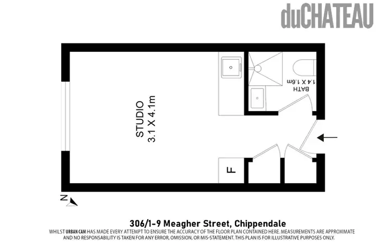 Floorplan of Homely apartment listing, 306/1-9 Meagher Street, Chippendale NSW 2008
