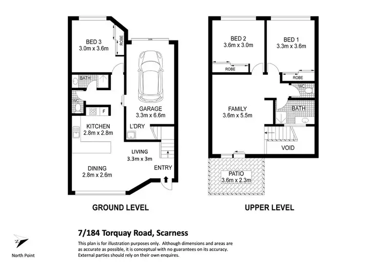 Floorplan of Homely townhouse listing, 2/184 Torquay Road, Scarness QLD 4655