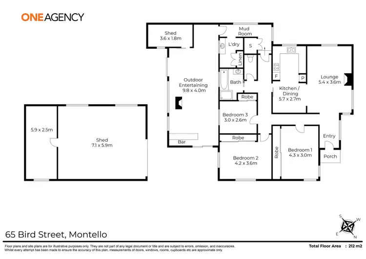 Floorplan of Homely house listing, 65 Bird Street, Montello TAS 7320