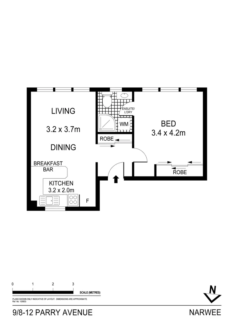 Floorplan of Homely apartment listing, 9/8-12 Parry Avenue, Narwee NSW 2209