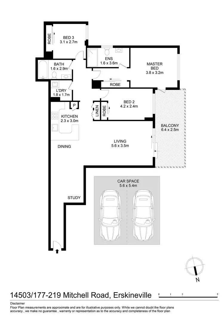 Floorplan of Homely apartment listing, 14503/177-219 Mitchell Road, Erskineville NSW 2043