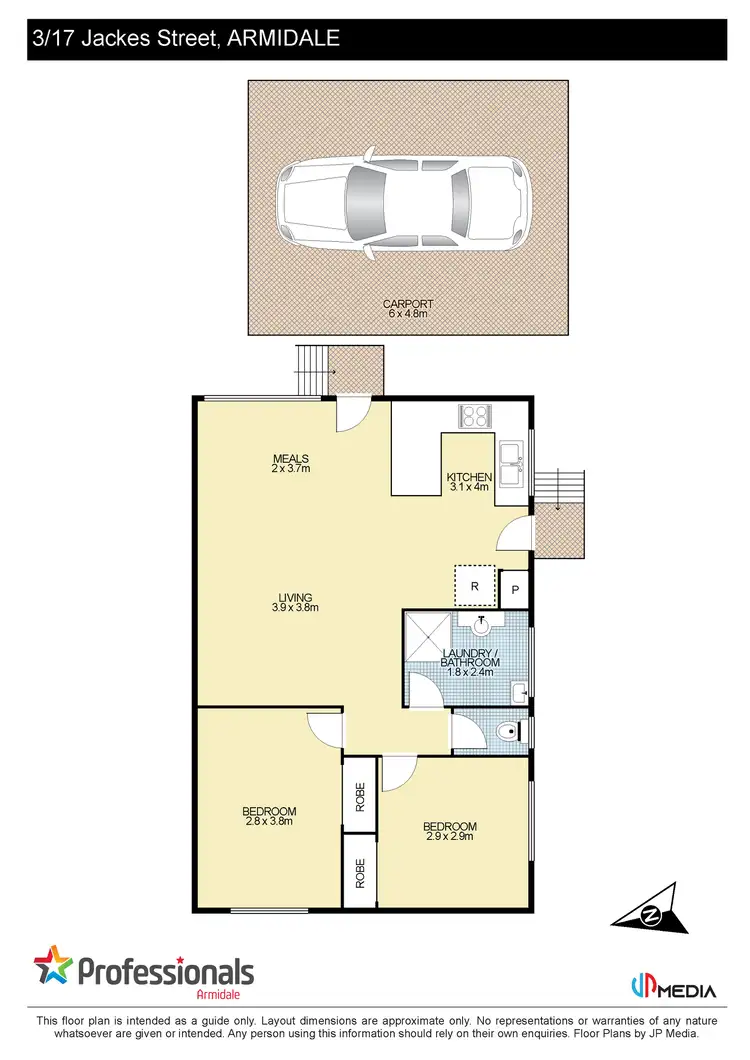 Floorplan of Homely unit listing, 3/17 Jackes Street, Armidale NSW 2350
