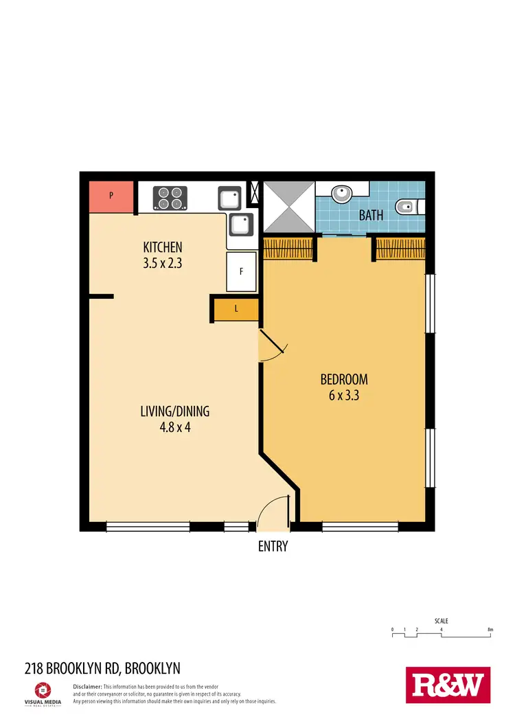 Floorplan of Homely unit listing, 1/218 Brooklyn Road, Brooklyn NSW 2083