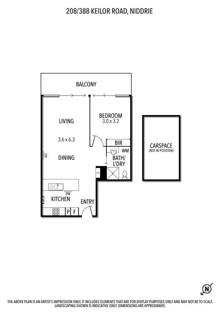 Floorplan of Homely apartment listing, 208/386-388 Keilor Road, Niddrie VIC 3042