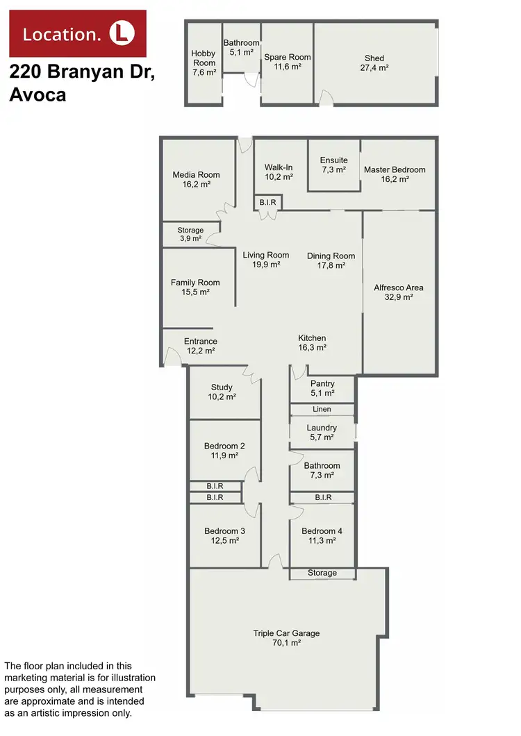 Floorplan of Homely house listing, 220 Branyan Drive, Avoca QLD 4670