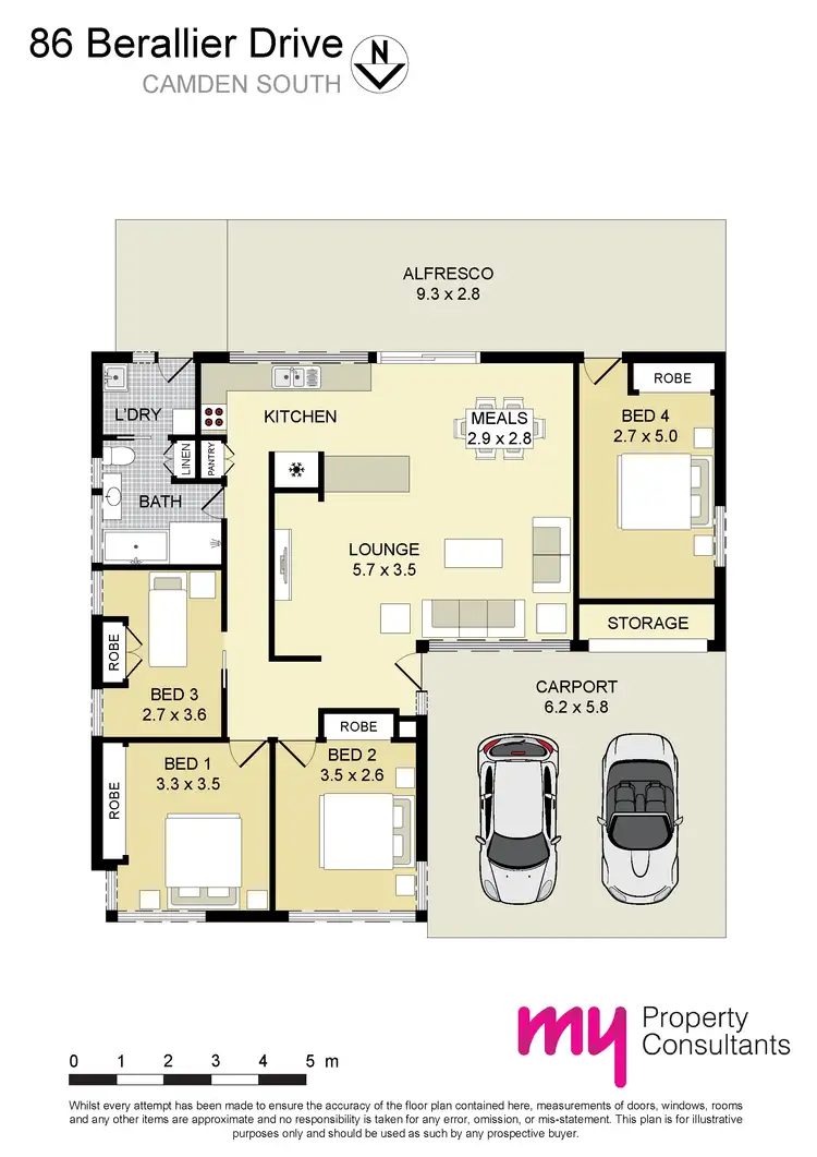 Floorplan of Homely house listing, 86 Berallier Drive, Camden South NSW 2570
