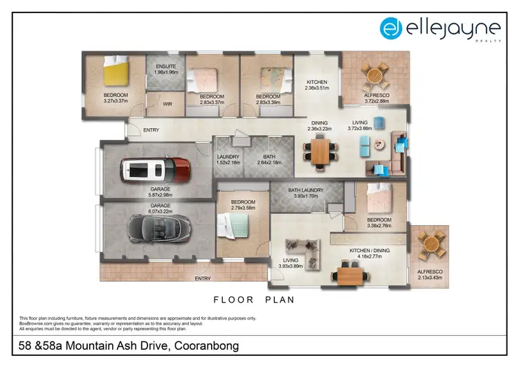 Floorplan of Homely semi-detached listing, 58 & 58A Mountain Ash Drive, Cooranbong NSW 2265