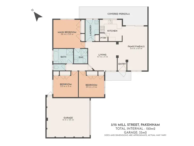 Floorplan of Homely house listing, 3/15 Mill Street, Pakenham VIC 3810