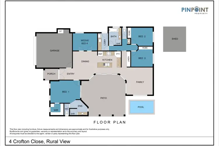 Floorplan of Homely house listing, 4 Crofton Close, Rural View QLD 4740