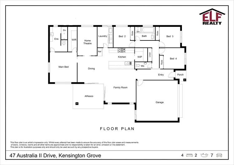 Floorplan of Homely house listing, 47 Australia II Drive, Kensington Grove QLD 4341