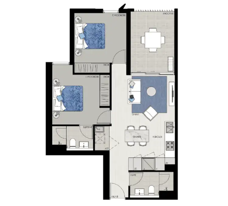 Floorplan of Homely unit listing, 20601/19 Wilson Street, West End QLD 4101