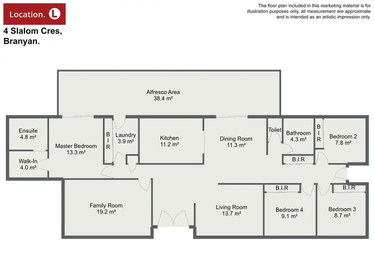 Floorplan of Homely rural property listing, 4 Slalom Crescent, Branyan QLD 4670
