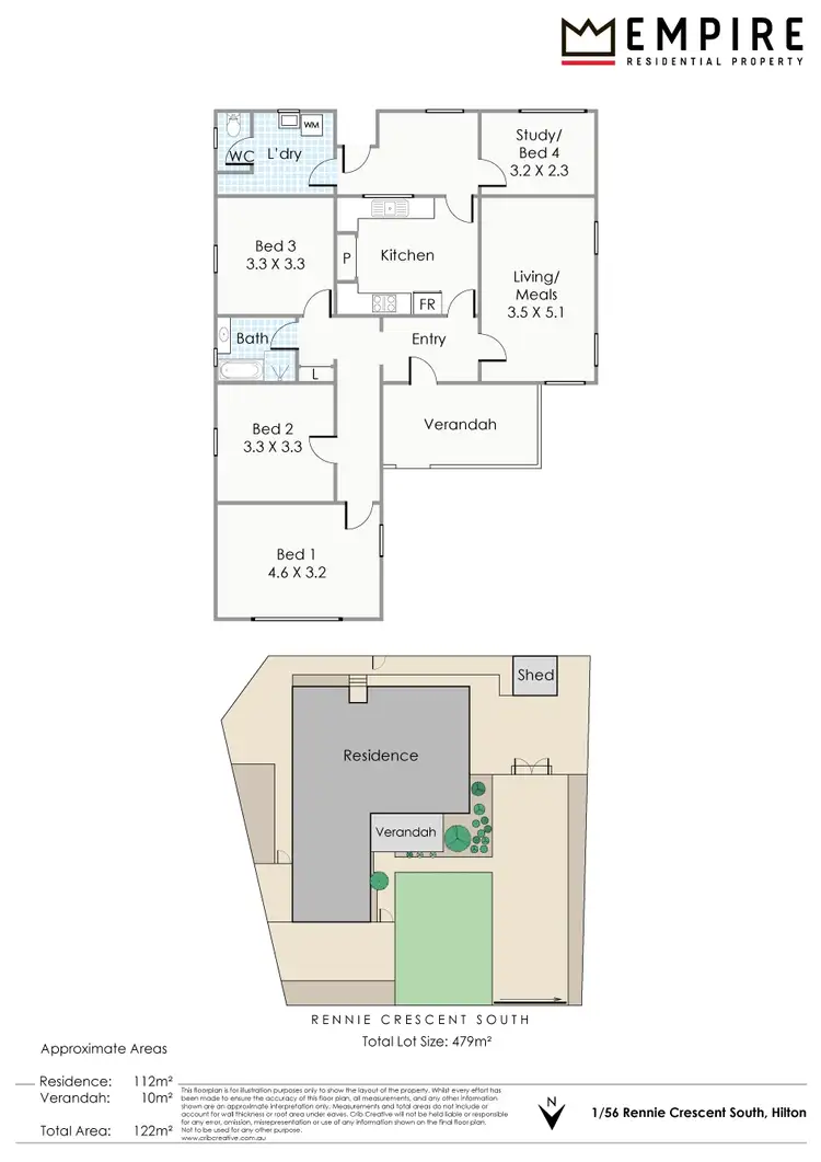 Floorplan of Homely house listing, 56 Rennie Crescent South, Hilton WA 6163