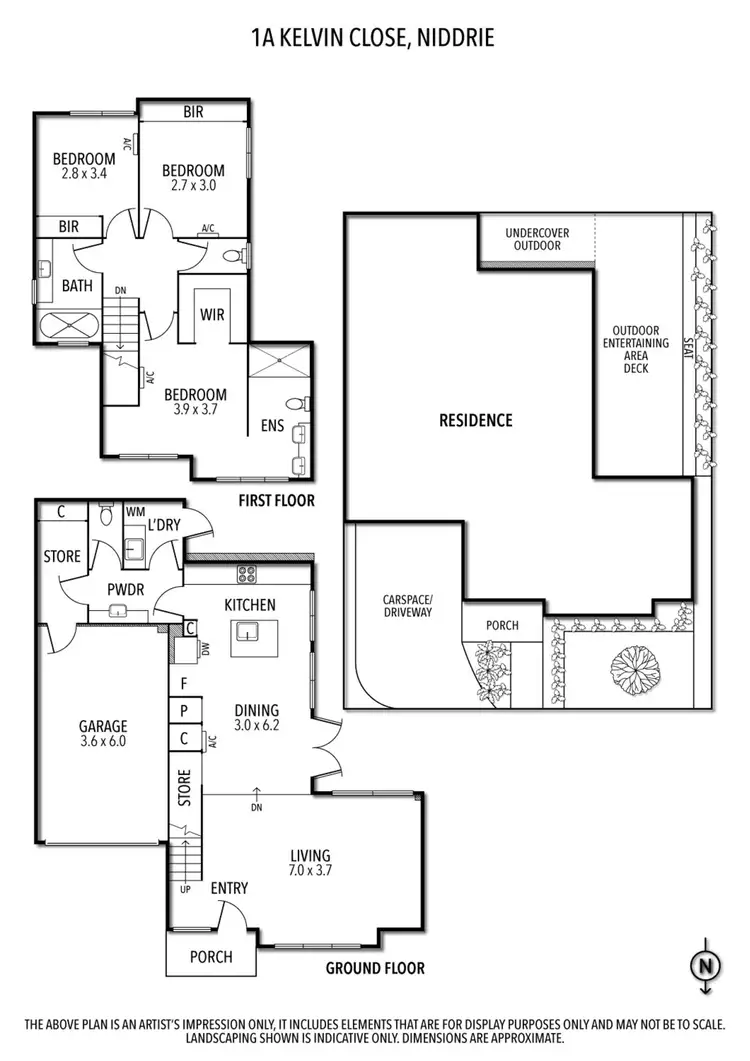 Floorplan of Homely house listing, 1A Kelvin Close, Niddrie VIC 3042