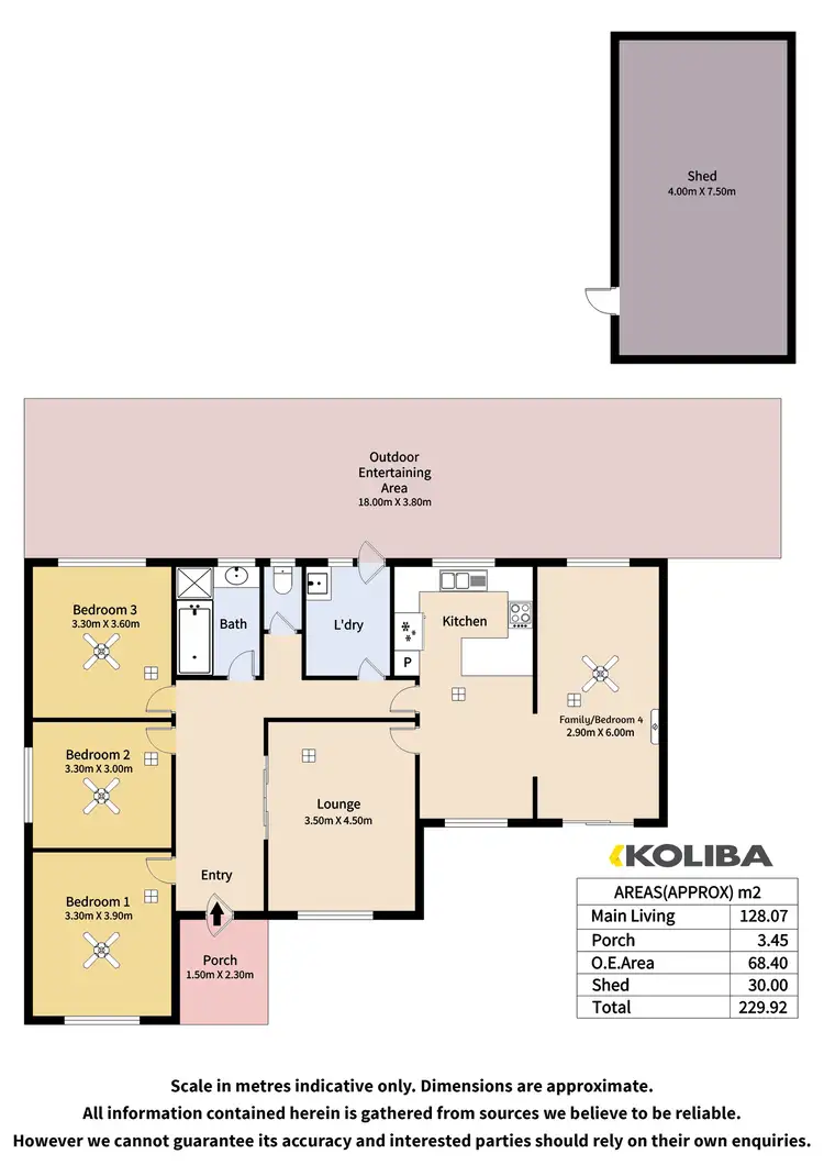 Floorplan of Homely house listing, 4 Torres Avenue, Flinders Park SA 5025