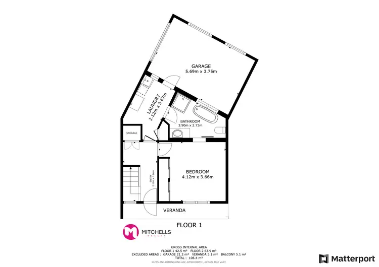 Floorplan of Homely townhouse listing, 6/19 Hervey Street, Scarness QLD 4655
