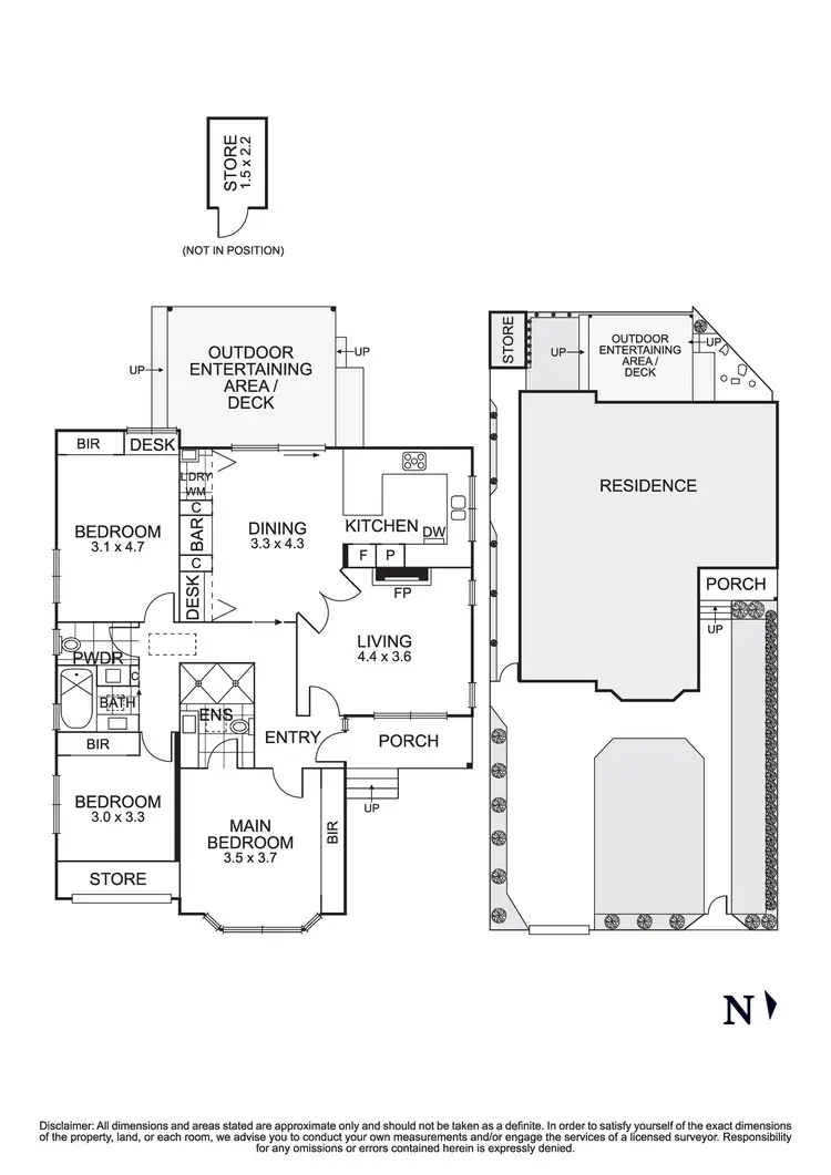 Floorplan of Homely unit listing, 1/58 York Street, Strathmore VIC 3041
