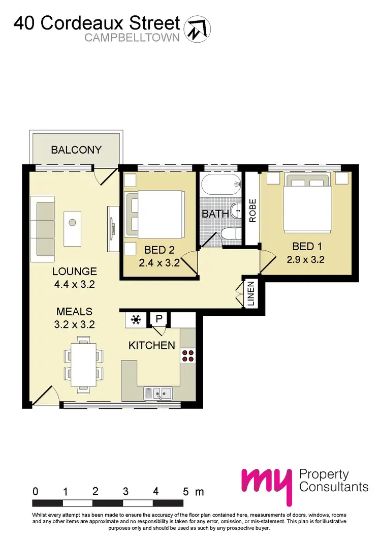 Floorplan of Homely apartment listing, 4/40 Cordeaux Street, Campbelltown NSW 2560