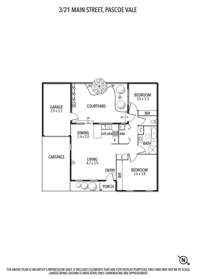 Floorplan of Homely unit listing, 3/21 Main Street, Pascoe Vale VIC 3044